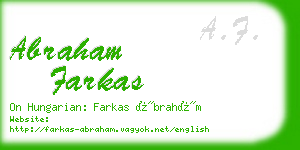 abraham farkas business card